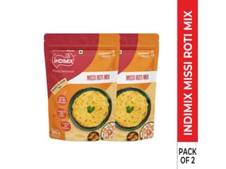 INDIMIX Instant Ready to Cook Missi Roti Mix Atta, Ready In 3 Steps, Healthy & Tasty 500g - Pack of 2