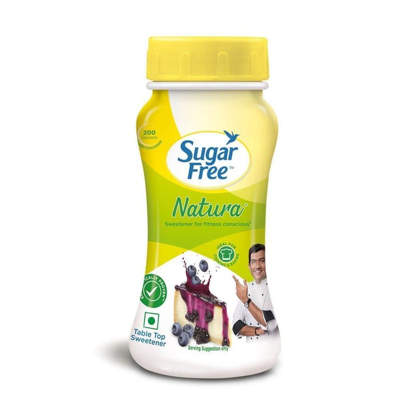 Sugar Free Natura, 100g Jar | Equivalent to Sweetness from 1Kg Sugar |100% Safe| Scientifically Proven & Tested|Sweet like Sugar but with zero calories| view 2