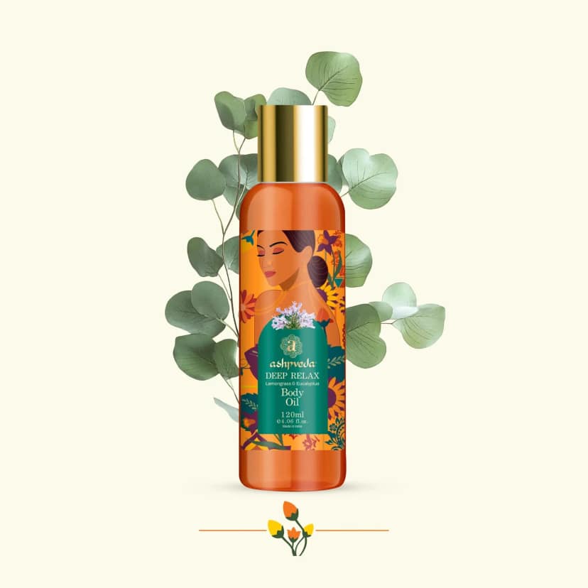 ashpveda Deep Relax Body Oil-Lemongrass & Eucalyptus