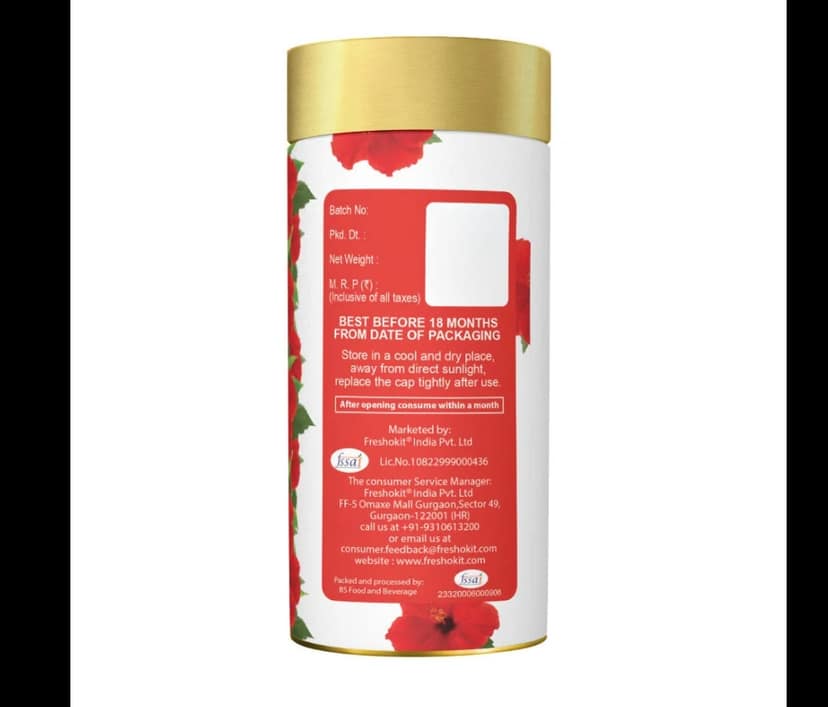 Freshville Hibiscus Tea | Pure & Natural | Tea for Weight Loss & Glowing Skin | Immunity Booster | High in antioxidents | Dried Hibiscus Flowers (100g).1 Month Pack view 2
