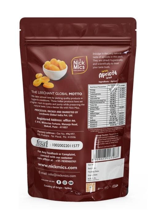 Nickmics Turkish Apricot-200g view 2