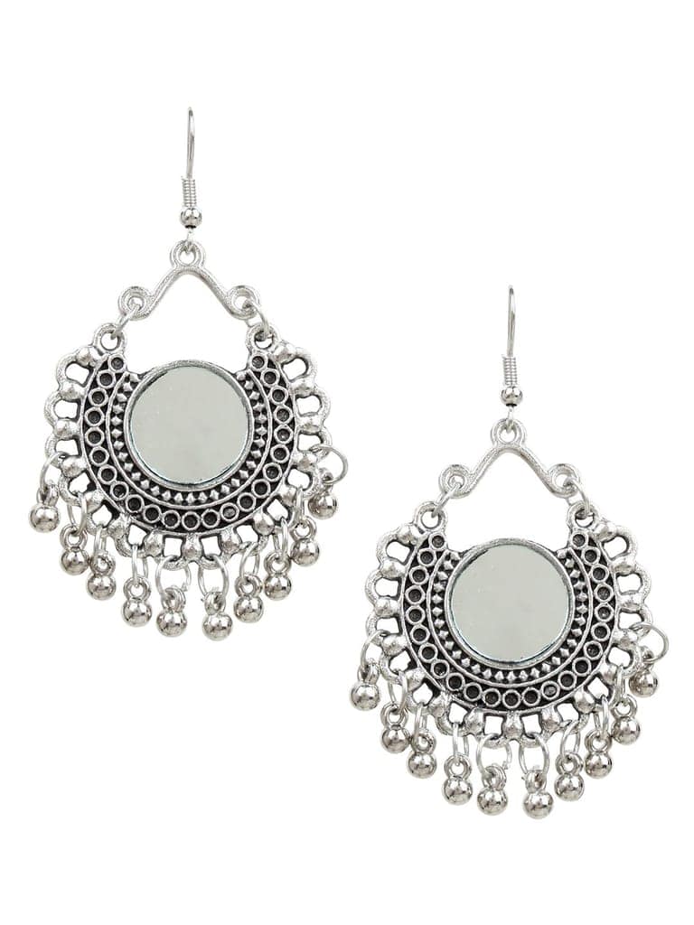 Cardinal Oxidized Silver Color Long Necklace Set view 2