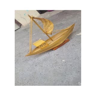 Decorative Handmade Wooden Boat with Cabin