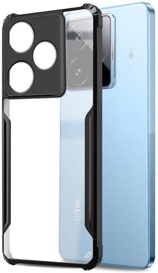 PLUGTECH Slim Shockproof Case | Matte Black Soft | Drop Protection | Precise Cutouts | Premium Mobile Cover for Realme GT 7, Realme GT 7T