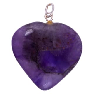 Amethyst Hear Pendant for Reiki Healing and Crystal Healing,Traditional Astrological Pendant for Women and Mens for Chakra Healing | Lucky Charm Positive Vibes Energy(KI_26) by Krishna Impex