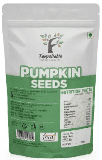 Famreliable Premium Pumpkin Seeds - 200g of Nature's Powerhouse Grab Your Boost of Nutrition Pumpkin Seeds (200 g) view 2