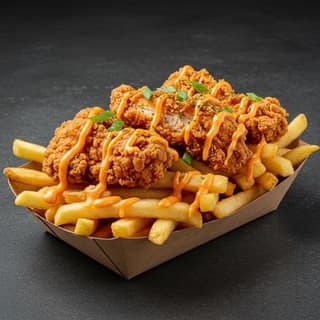 Fried Chicken Loaded Fries