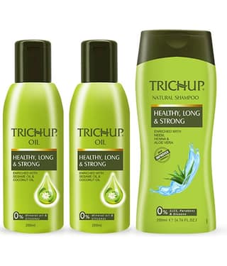 Trichup Healthy Long & Strong Kit (Oil 200ml x 2, Shampoo 200ml)