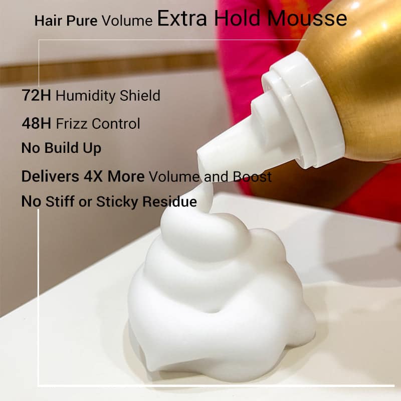 Extra Hold Hair Mousse 300ml Long-Lasting Volume & Strong Styling Hold for All Hair Types view 2