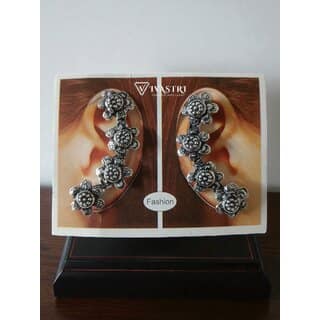 Vivastri Oxidised Silver Alloy Earcuff,Cuff Earrings for Women & Girls [VIVA2793ERG] (Pack of- 1 Pair Earring)