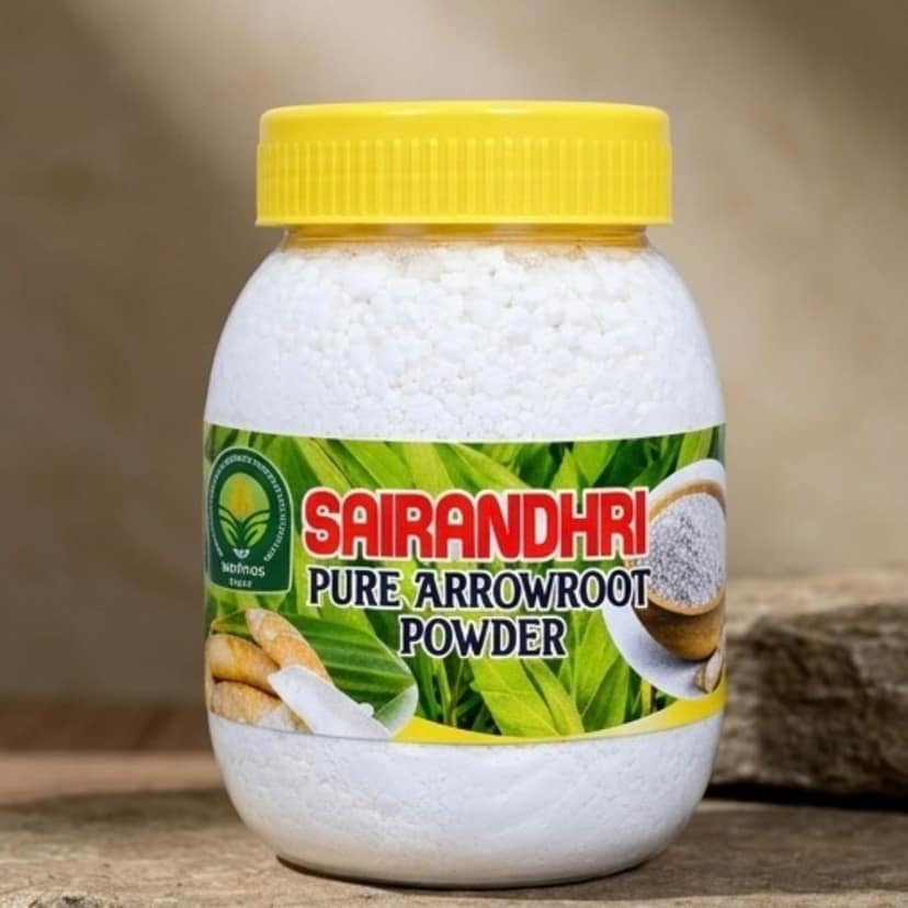 Sairandhri Pure Arrowroot Powder - 250 gm - One plastic jar