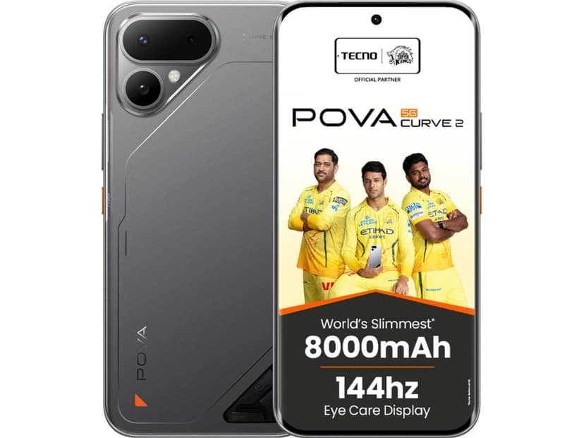 Tecno Pova Curve 2 5G Smartphone, 8GB RAM, 128GB Storage - Storm Titanium