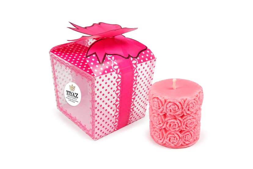 Decorative Rose Mold Candle with Elegant Floral Design view 2