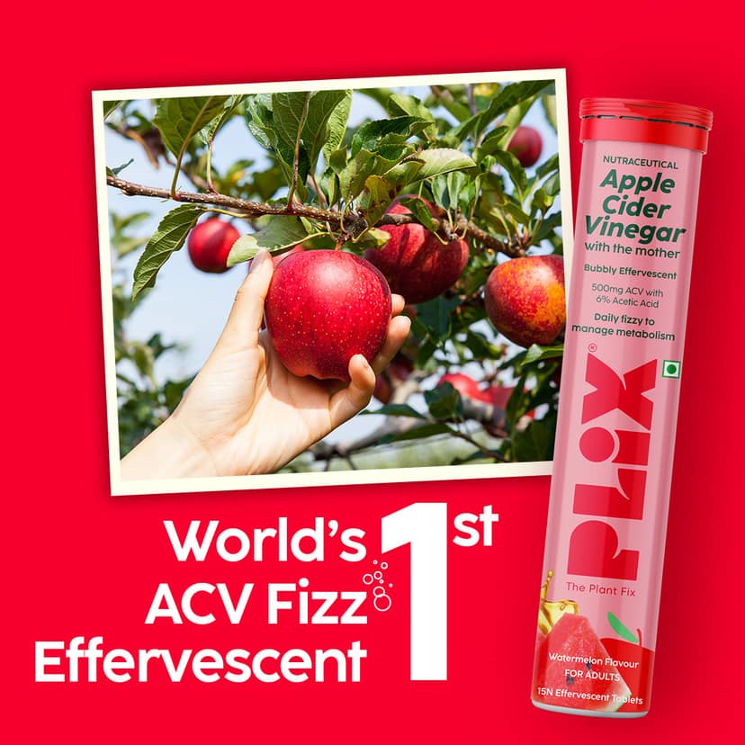 Apple Cider Vinegar Effervescent with the mother pack of 4 tubes__1 Month__60 Tablets view 2