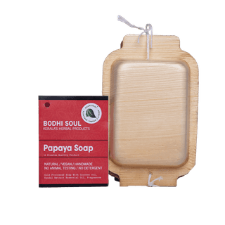 Bodhi Soul Papaya Ayurvedic Soap | Handmade Skin Brightening Bath Bar | Reduces Tan & Pigmentation | 75g