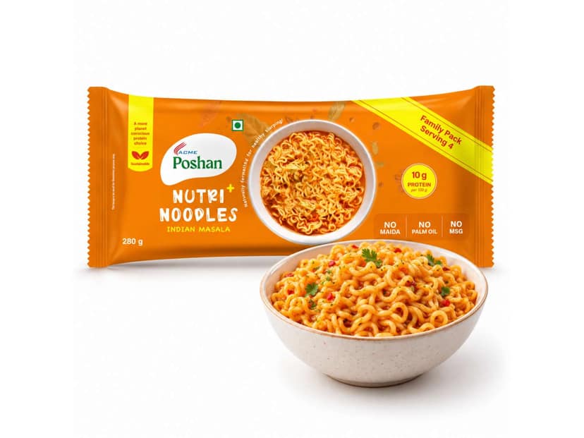 Acme Poshan Nutri+ Noodles Indian Masala Pack of 4 - 280g