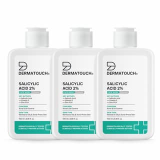 DERMATOUCH Salicylic Acid 2% Face Wash | For Acne & Oil Control | For Normal to Oily and Acne-Prone Skin | Dermatologist Tested | For Men & Women |100ml (Pack of 3) DERMATOUCH Salicylic Acid 2% Face Wash | For Acne & Oil Control | For Normal to Oily and