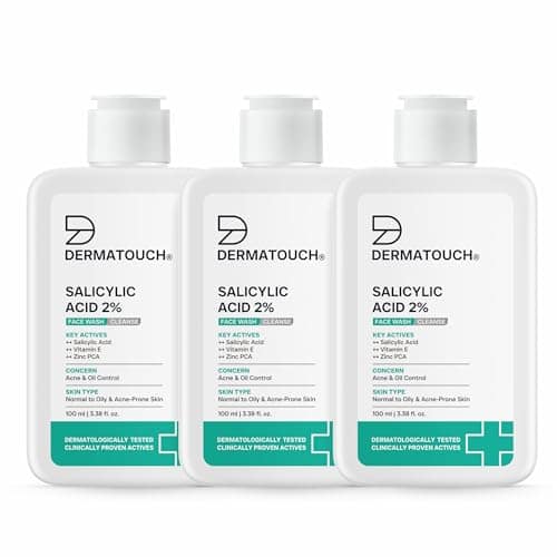 DERMATOUCH Salicylic Acid 2% Face Wash | For Acne & Oil Control | For Normal to Oily and Acne-Prone Skin | Dermatologist Tested | For Men & Women |100ml (Pack of 3) DERMATOUCH Salicylic Acid 2% Face Wash | For Acne & Oil Control | For Normal to Oily and view 2