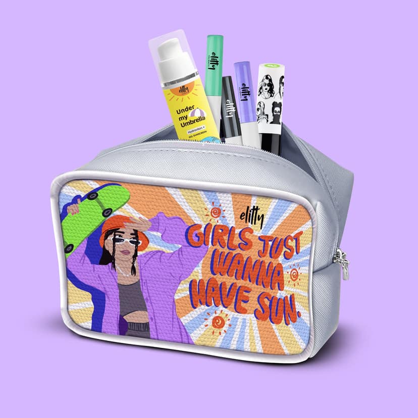 Elitty Sunny Travel Makeup Pouch view 2