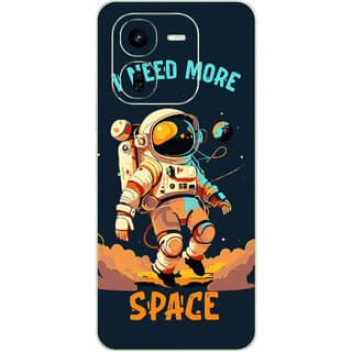 Yug Emporium Back Skin Wrap For iQOO Z9X 5G Premium Quality Full Coverage (Space man) (Back Cover Multicolor)