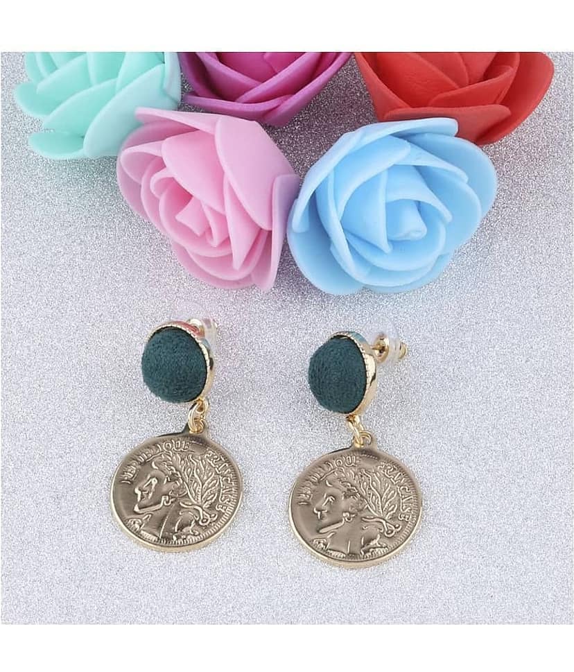 SILVER SHINE Gold Plated Stylish Fancy Look Dangle Earring For Women Girl view 2
