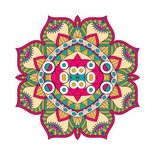 Diwali Rangoli Stickers Mandala view 2
