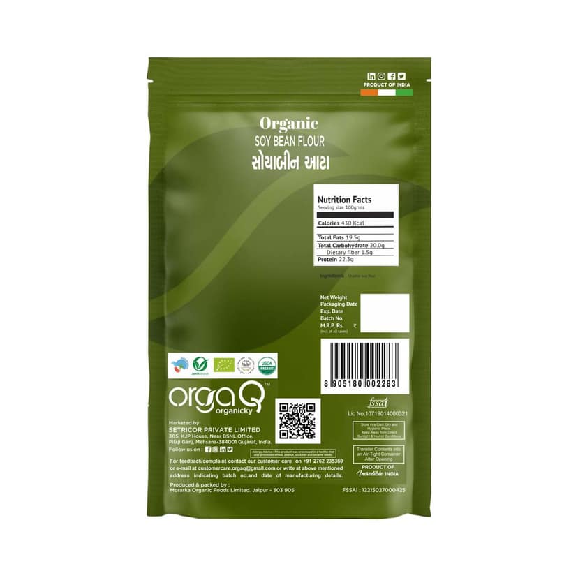 OrgaQ Organicky Organic Soyabean Flour view 2