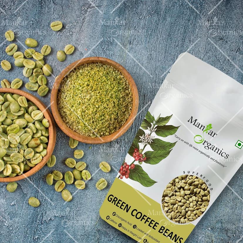 ManHar Organics Columbian Green Coffee Beans 1kg -Immunity Booster and Weight Management Partner view 2