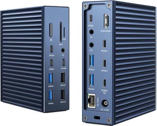ACASIS Thunderbolt 4 Dock-21 Ports, Dual Monitor, 8K60Hz HDMI, 2.5 GbE, SD/TF4.0,10Gbps USB C/A 3.2 Gen2, 3.5mm, 40Gbps Dock for Mac M1/M2/M3 Pro/Max