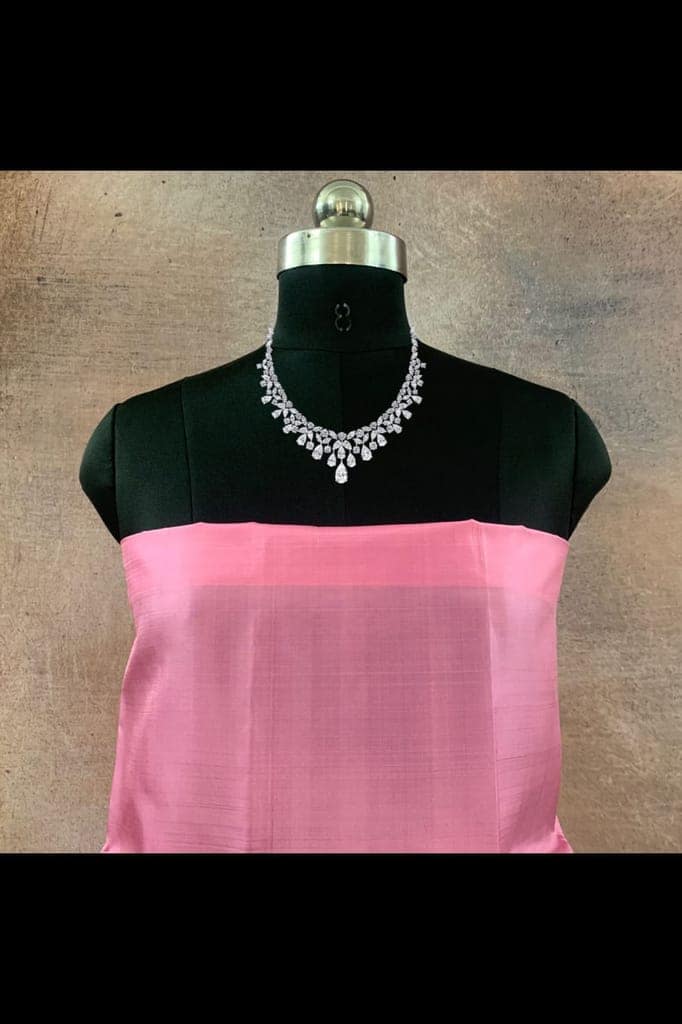 NVHSFBP24-Rose pink Handloom Silk Fabric 4 Meters view 2