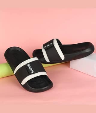 PERY PAO Black Men's Slide Flip Flop