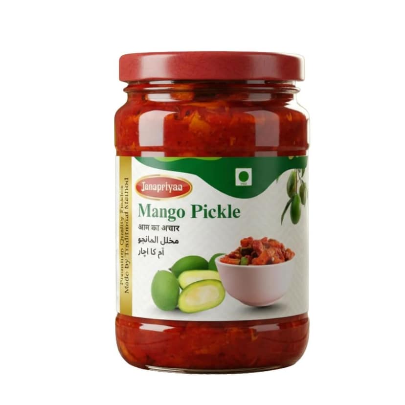 Mango Pickle (Aam Achar) � Tangy & Spicy Indian Pickle with Real Mango Pieces | Authentic Homemade Style | Natural Ingredients | Airtight Seal Jar