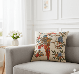 Nature Craaft Hand Embroidered Cotton Cushion Cover Pack of 2