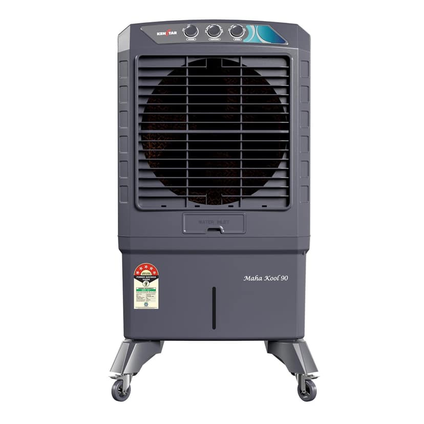 Kenstar Maha Kool HC 90L Desert Air Cooler with Anti-Bacterial Honeycomb Pads, Grey