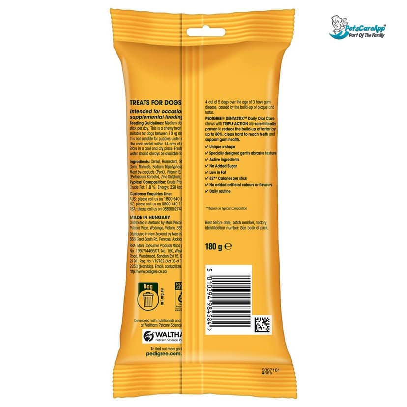 Pedigree Dentastix Oral Care Dog Treat Stick, Adult Small Breed view 2
