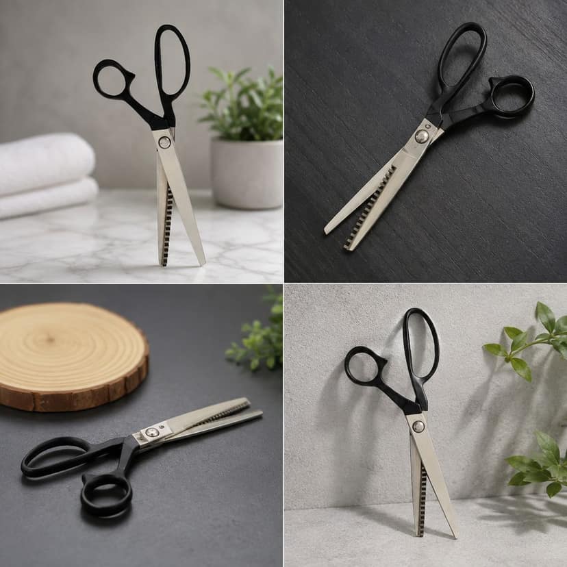 Traditional Meerut Tailoring Scissor with Black Handles view 2