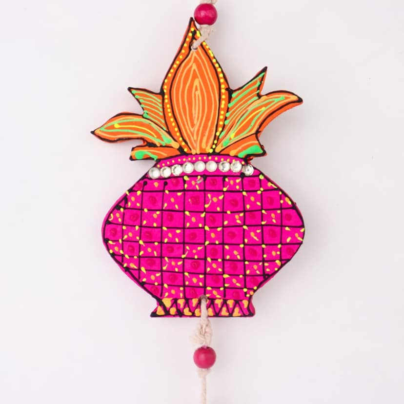 DECOREER Kalash Swastik Ganesh Wall Hanging Set of 2 view 2