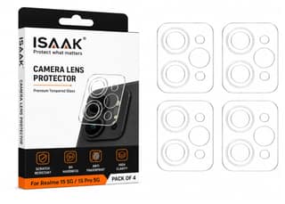 ISAAK Back Camera Lens Protector compatible for Realme 15 5G|Realme 15 Pro 5G (Pack of 4)
