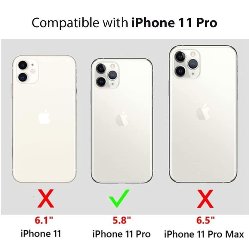LIRAMARK Magnetic MagSafe Compatible Protective Clear Case for Apple iPhone 11 Pro (Transparent) view 2