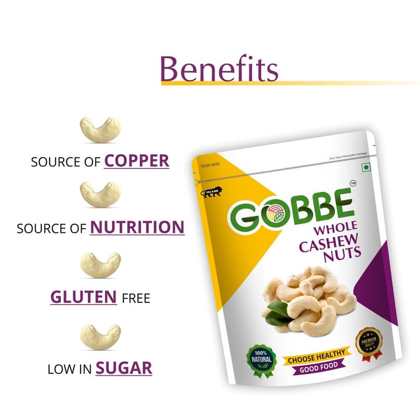 GOBBE Premium Whole Cashew Nuts view 2