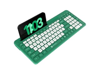 Portronics Bubble Square Wireless Keyboard with Bluetooth for Laptop, PC, Smartphone, Tablet (Green)