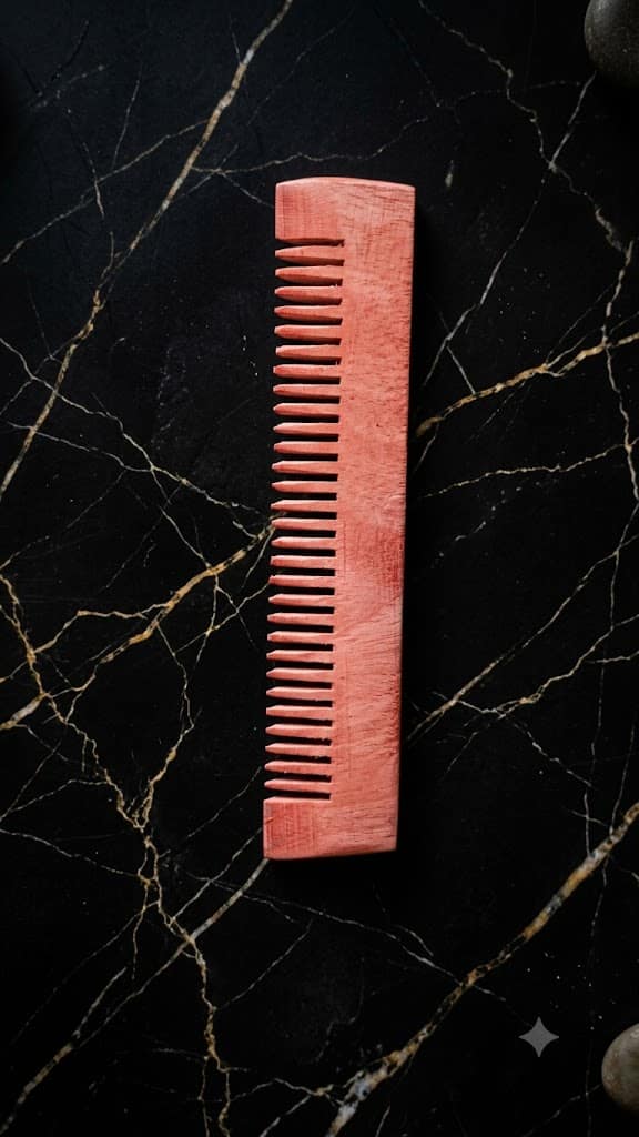 Neem Wooden Hair Comb | Handmade Natural Wooden Comb for Men & Women | 5.2 Inch view 2