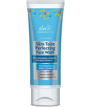 Iba Advanced Activs Ultra White Skin Tone Perfecting Face Wash, 100ml, (Pack of 1)