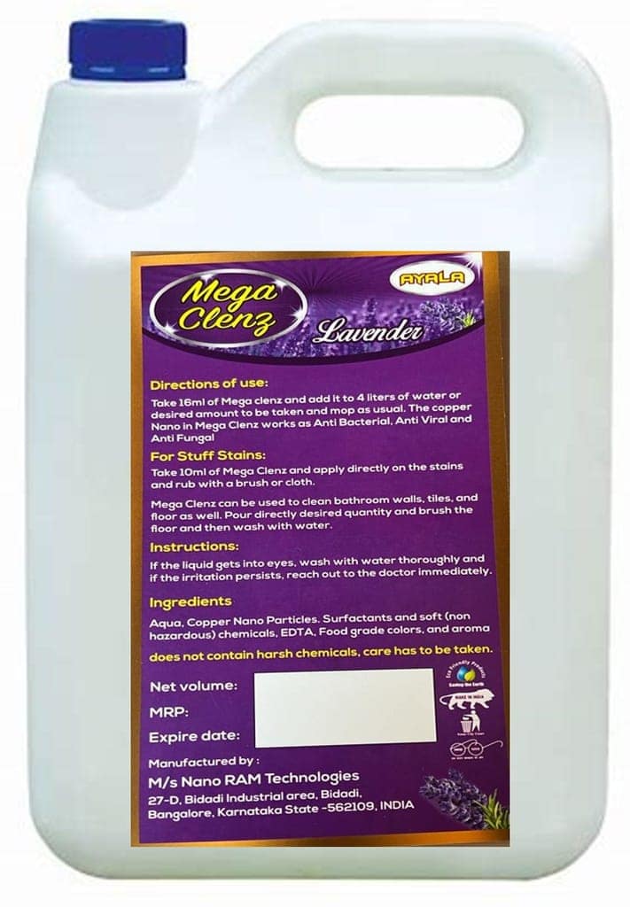 Floor Cleaner (Mega Clenz-Lavender-5 L) |Surface & Floor Cleaner Liquid | Suitable for All Floors & Surfaces | Kills 99.9% Germs| Alcohol Free view 2