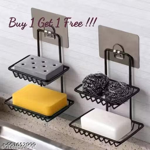 Lapex bathroom soap holder for wall mounted stainless steel rust proof soap stand soap dish self adhesive shower caddy bathroom shelf heavy duty metal soap tray basket rack for bathroom kitchen washroom no drill black organizer shelf pack of 2