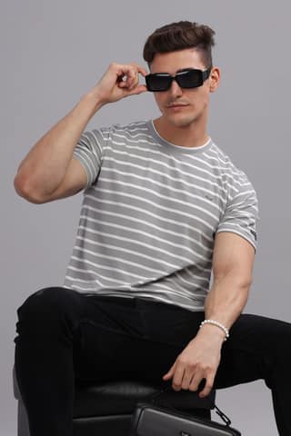 Men's Slim Fit Striped T-Shirt