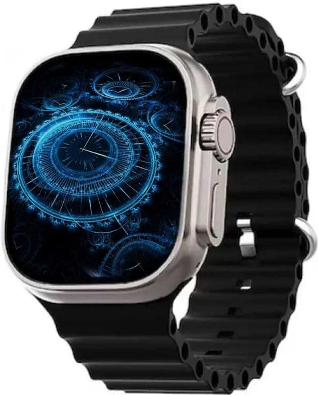 Multi-Sport Fitness Smartwatch with Black Ocean Loop Band