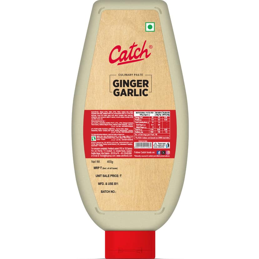 Catch Paste Bottle || Ginger Garlic || 400 Grams view 2