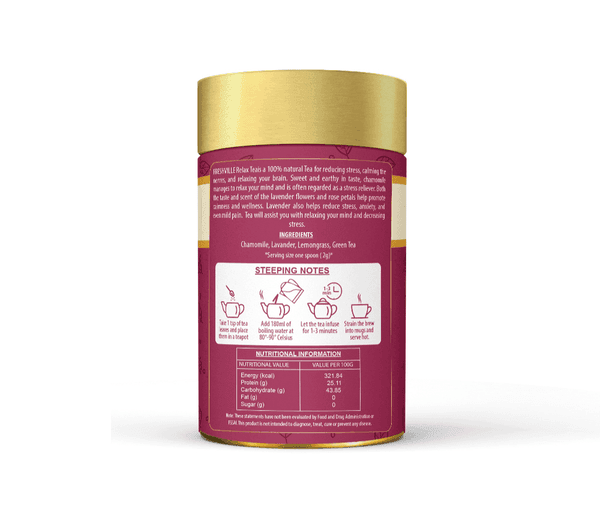 Freshville Relax Tea 1 Month Pack Improves Sleep and Reduces Stress with Herbs 100gram view 2