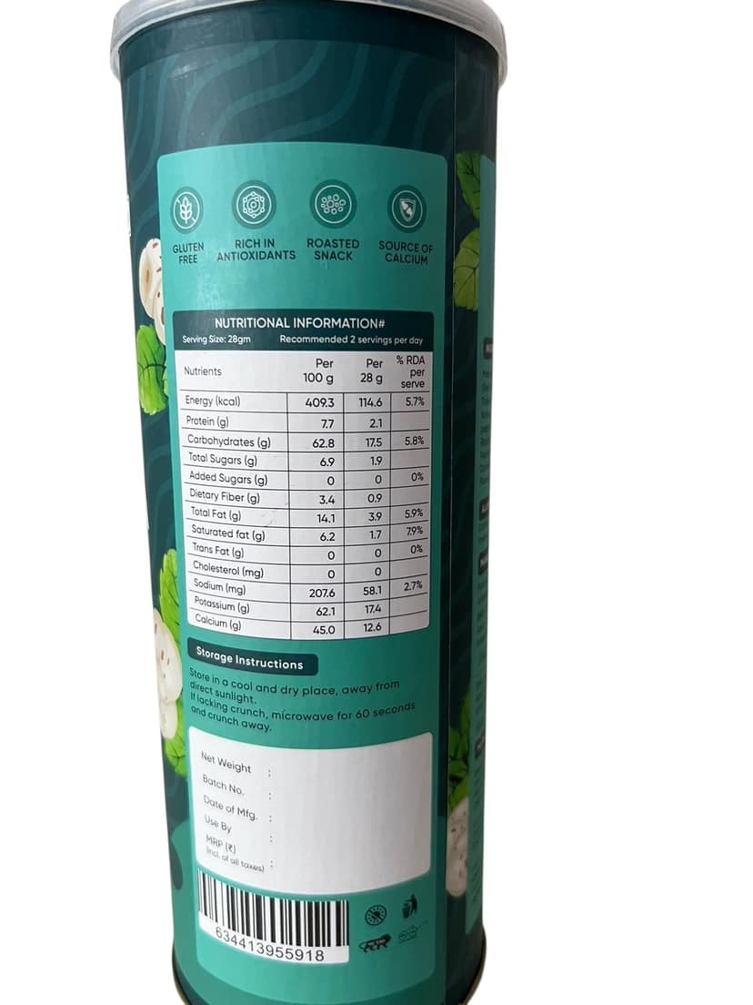 Good Food Co Mint Makhana 80 gm Roasted Fox Nuts Healthy Snack view 2